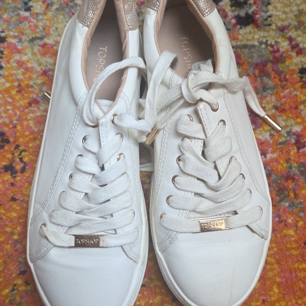 Topshop Rose Gold Sneakers - Picture 7 of 8